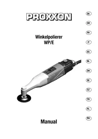 Notice PROXXON WP/E Ponceuse