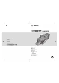 Notice BOSCH GHO 185-LI PROFESSIONAL Raboteuse