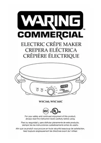 Notice Waring Commercial WSC160 Crépière