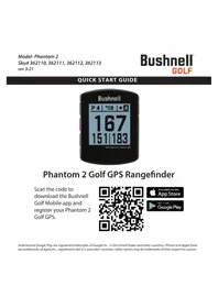 Notice BUSHNELL PHANTOM 2 GPS device