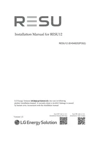 Notice LG RESU12 Batterie