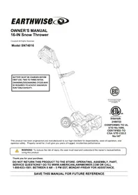 Notice Earthwise SN74016 Souffleur à neige