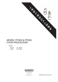 Notice Hobart FP400I Procesador de alimentos
