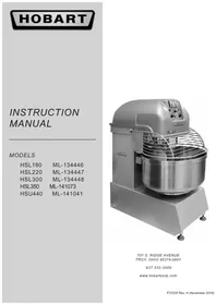 Notice Hobart HSL220 Robot ménager