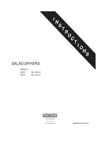 Notice Hobart SDPE Salad spinner