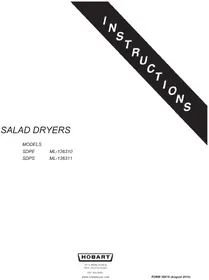 Notice Hobart SDPS Salad spinner