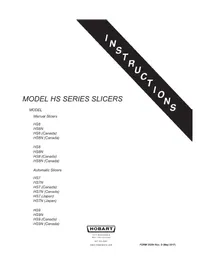 Notice Hobart HS8 Slicer