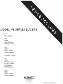 Notice Hobart HS7N Slicer