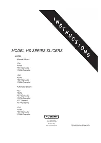 Notice Hobart HS8N Slicer
