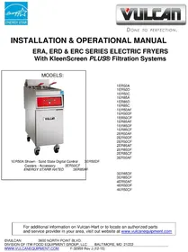 Notice Vulcan 1ER85DF Friteuse
