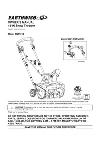 Notice Earthwise SN71018 Souffleur à neige