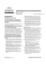 Notice Sun Joe BDL-A0075 Outil à main