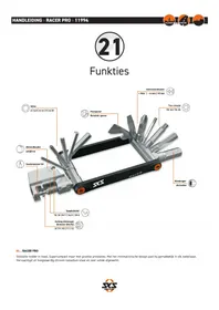 Notice SKS RACER PRO Outils multifonctions