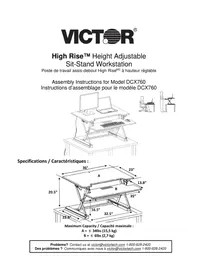 Notice VICTOR HIGH RISE DCX760 Bureau
