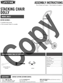 Notice Lifetime DOLLY 80527 Chaise