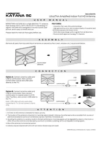 Notice MONSTER KATANA 50 Antenne TV