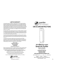 Notice Guardian CDAP5500 Purificateur d'air