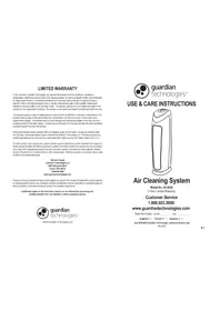 Notice Guardian AC4820 Purificateur d'air