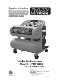 Notice Hulk Power HP15P004SS Compresseur