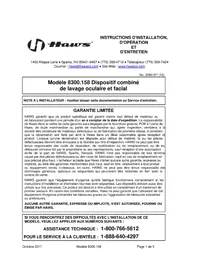 Notice Haws 8300.158 Système de douche