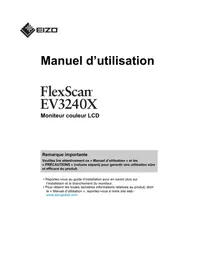 Notice EIZO FLEXSCAN EV3240X Moniteur