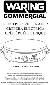 Notice Waring Commercial WSC160X Crépière