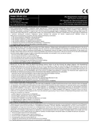 Notice ORNO OR-AK-1212 Caméra de surveillance