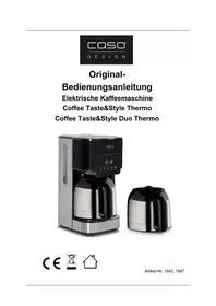 Notice CASO COFFEE TASTE & STYLE DUO THERMO Maquina de cafe