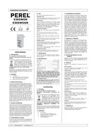 Notice Perel E305WON équipements de mesure