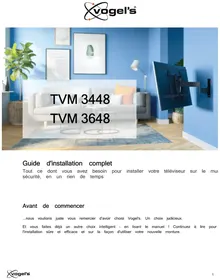 Notice VOGELS TVM3648 Support des enceintes