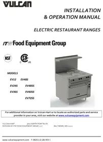 Notice Vulcan EV36S-2FP24G Cooker