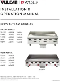 Notice Vulcan MSA24 Grill plate