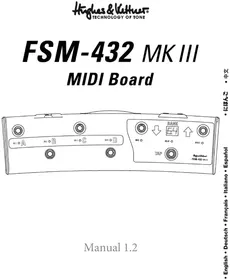 Notice HUGHES & KETTNER FSM-432 MKIII Ampli guitare