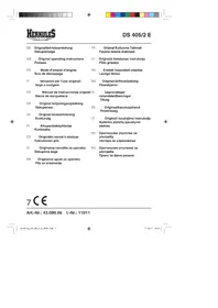 Notice Herkules DS 405/2 E Пила