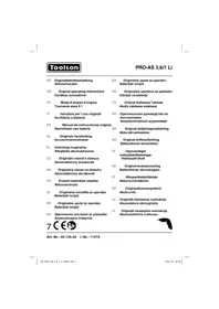 Notice Toolson PRO-AS 3 6/1 LI Visseuse