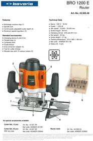 Notice Bavaria BRO 1200 E Fraiseuse