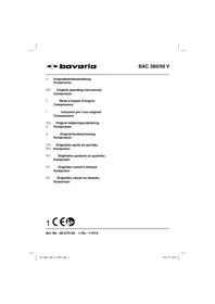 Notice Bavaria BAC 380/50 V Compresseur