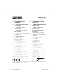 Notice Toolson PRO-US 650 Scie