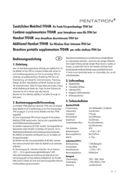Notice Pentatron TF04M Interphone