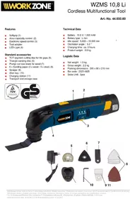 Notice Workzone WZMS 10 8 LI Outils multifonctions