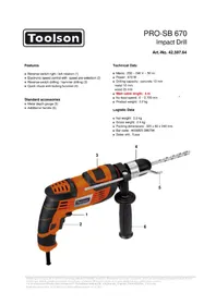 Notice Toolson PRO-SB 670 Perceuse