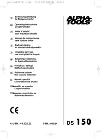 Notice Alpha Tools DS 150 Schleifmaschine