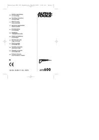 Notice Alpha Tools AFS 600 Säge