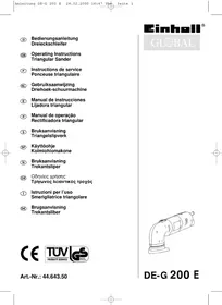 Notice Global DE-G 200 E Ponceuse
