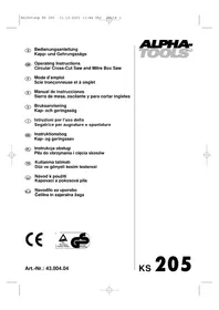 Notice Alpha Tools KS 205 Testere