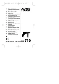 Notice Alpha Tools BM 710 Trapano
