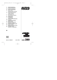 Notice Alpha Tools ASS 280 Ponceuse