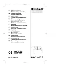 Notice Global BM-G 1000 E Perceuse