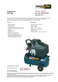 Notice EINHELL YPL 206 Compresseur d'air