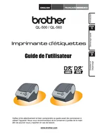 Notice BROTHER QL-500A Imprimante d'étiquettes